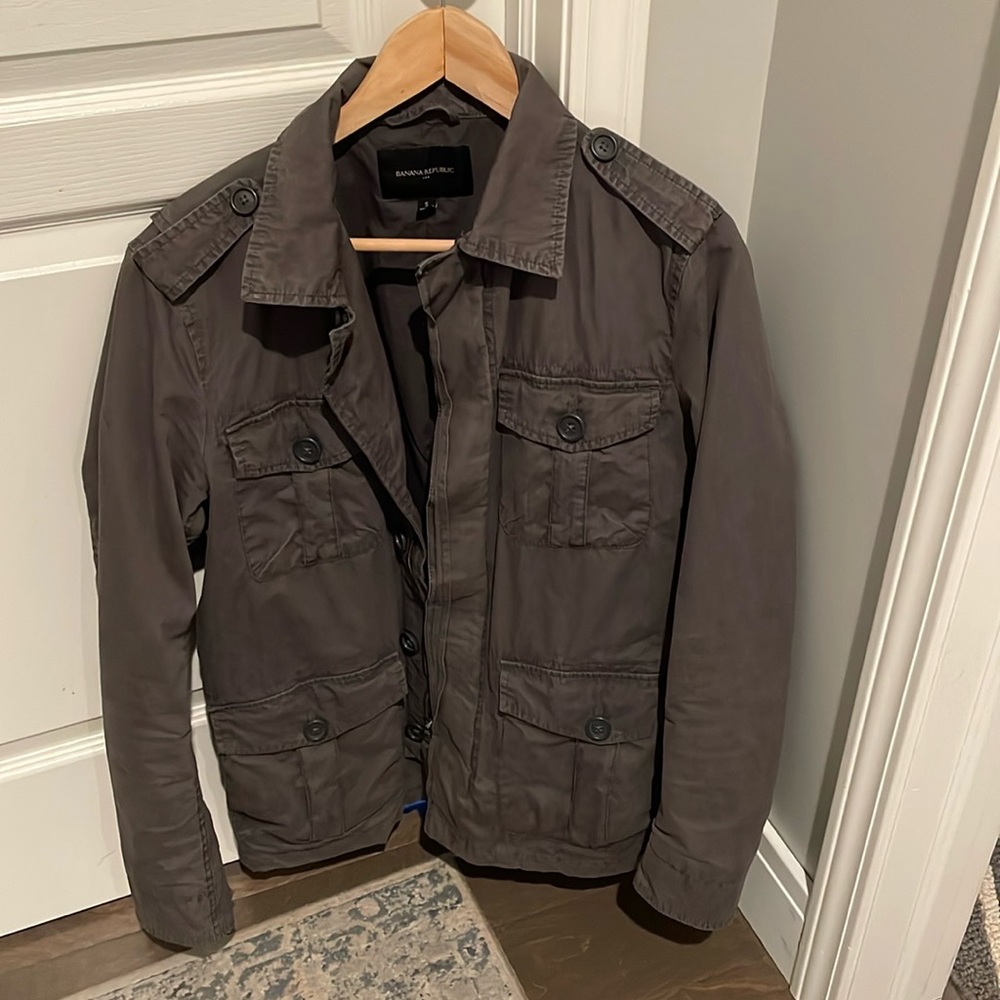 Banana republic, military green jacket, size small